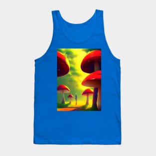 SURREAL RED MUSHROOMS Tank Top